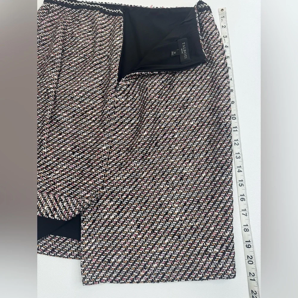 Talbots Tweed Ombre Knit Lined Pencil Skirt Womens Size 6P